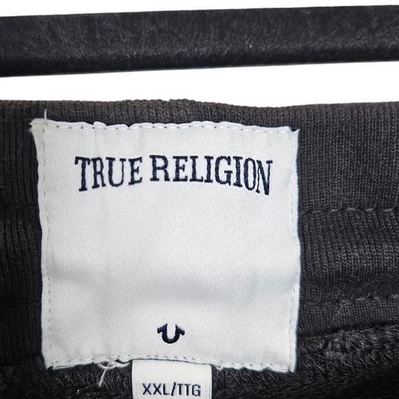 NEW True Religion XXL Black Drop Crotch Sweatpant Cotton Casual Lounge Active - Picture 6 of 6